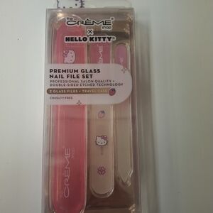 Hello Kitty x The Crème Shop Glass Nail File Set - Pink and White